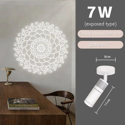 Snow Star Projection Ceiling Light for Modern Homes-S35