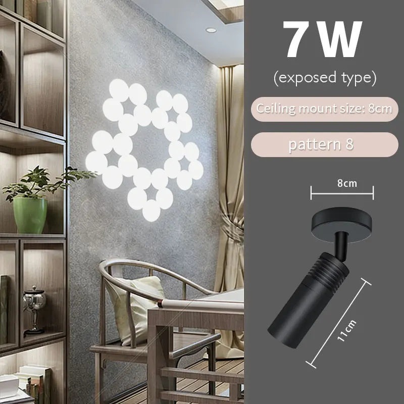 Snow Star Projection Ceiling Light for Modern Homes-S35