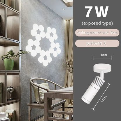 Snow Star Projection Ceiling Light for Modern Homes-S35