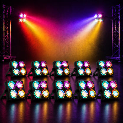 KTVLIGHTS 80W RGBW DMX LED Wash Par Stage Light-P52