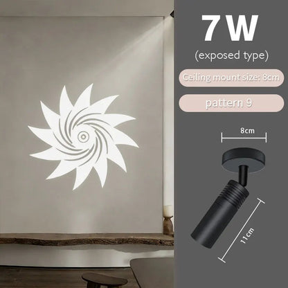 Snow Star Projection Ceiling Light for Modern Homes-S35