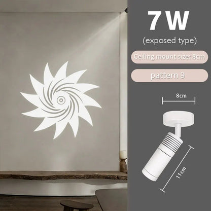 Snow Star Projection Ceiling Light for Modern Homes-S35