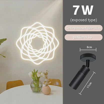 Snow Star Projection Ceiling Light for Modern Homes-S35