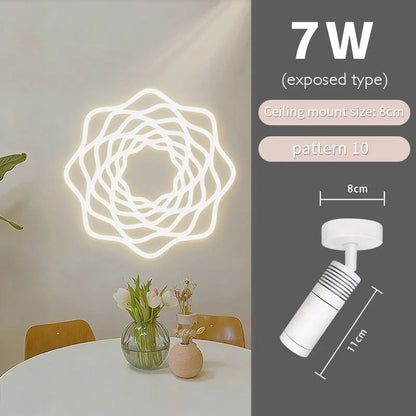 Snow Star Projection Ceiling Light for Modern Homes-S35