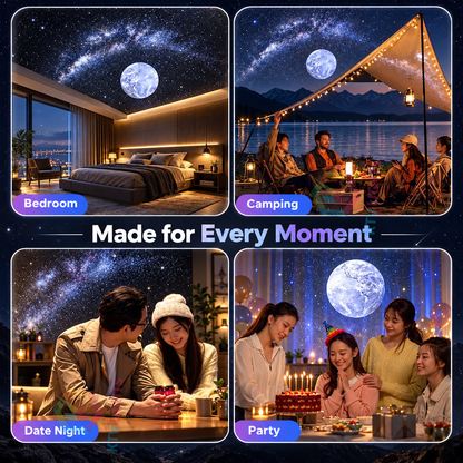 KTVLIGHTS Sound-Reactive Galaxy Projector with Bluetooth Speaker-S54
