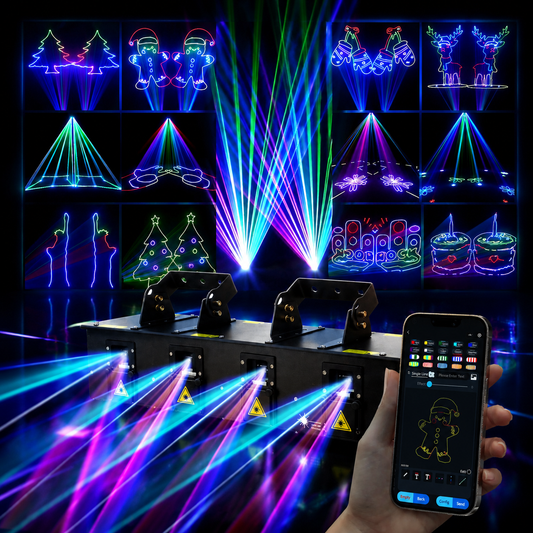 Four-head APP-controlled animated laser stage light - A16