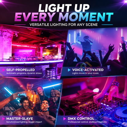 KTVLIGHTS 252-LED RGB 3-in-1 Stage Wall Washer Light-X11
