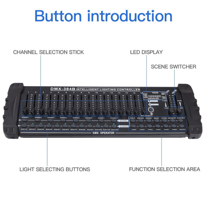 KTVLIGHTS 384-Channel MIDI DMX512 Stage Lighting Controller-D1