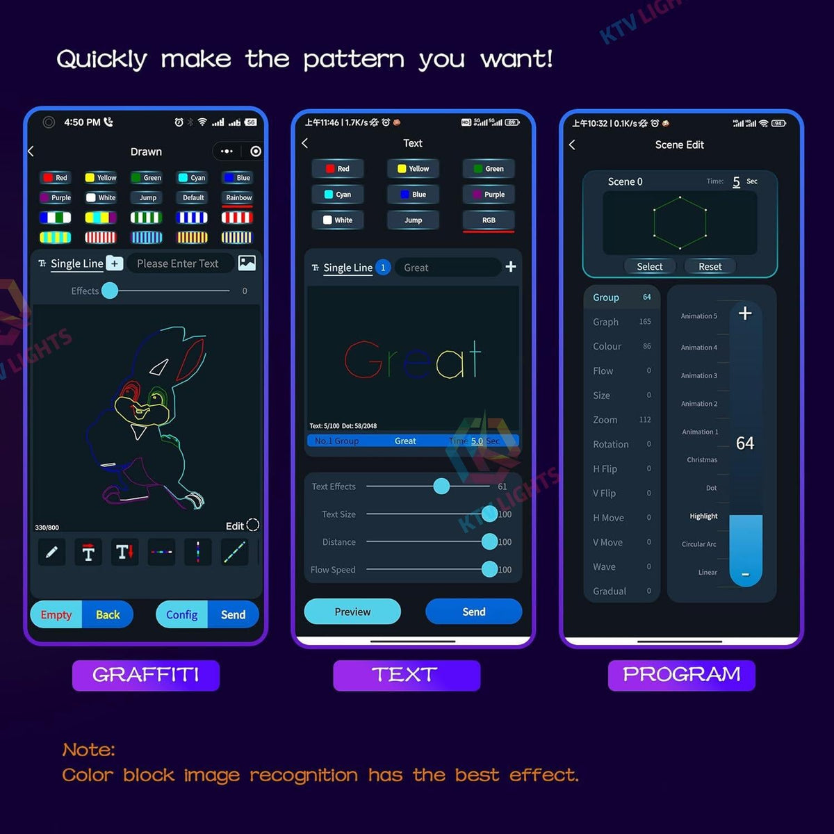 KTVLIGHTS APP Control Dual Head RGB Laser Stage Light DJ Projector-A37