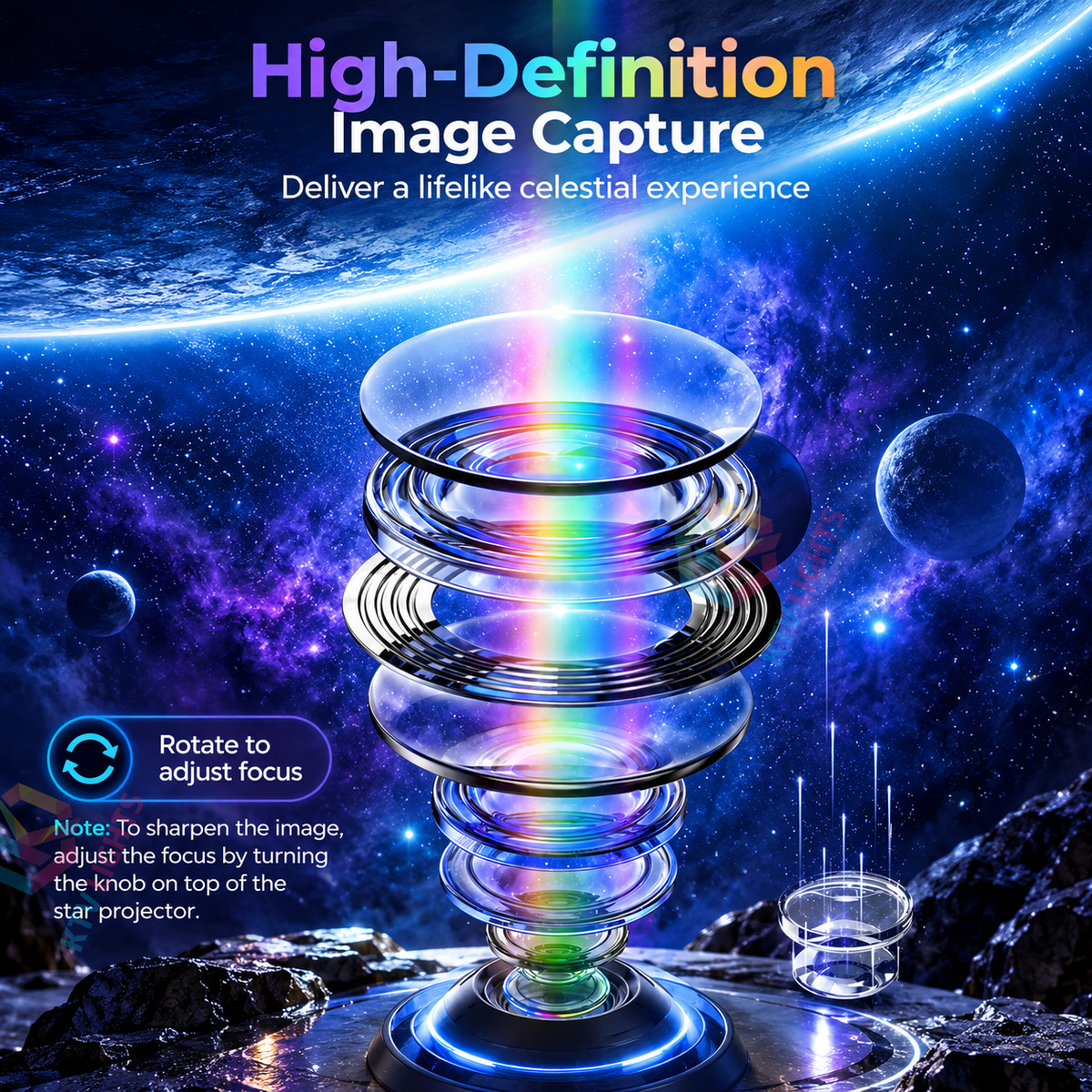 KTVLIGHTS 13-in-1 4K HD Planetarium Galaxy Star Projector-S53