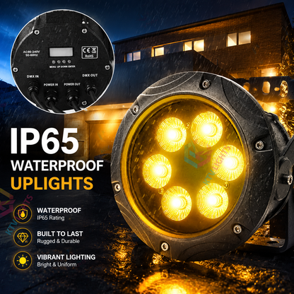KTVLIGHTS 6x10W RGBW 4-in-1 Waterproof LED PAR Light-P17