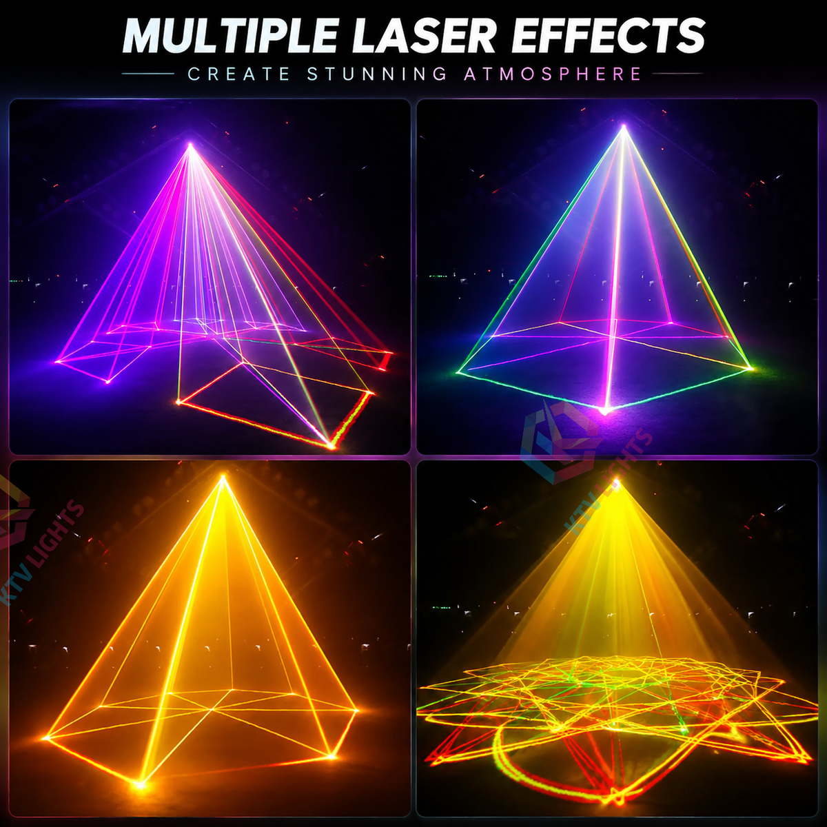 KTVLIGHTS RGB laser pattern lights, suitable for DJ parties and stage performances-A10