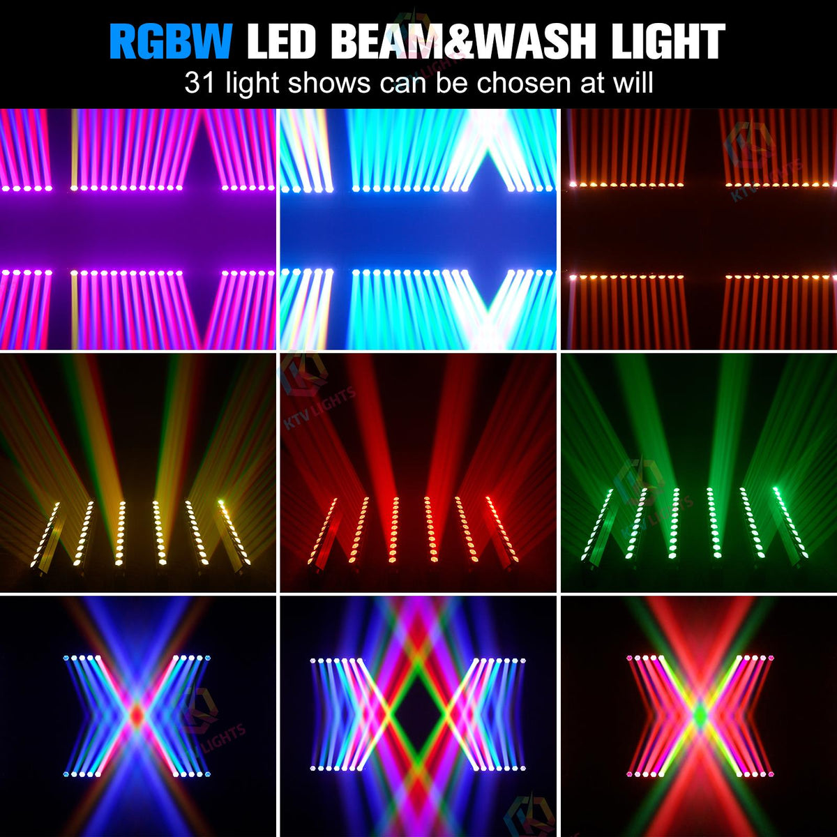 KTVLIGHTS 180W LED Moving Head Beam Bar Wall Washer Light-X17