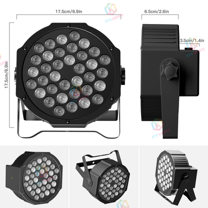 KTVLIGHTS 72W RGB LED DMX PAR Stage Light-P55