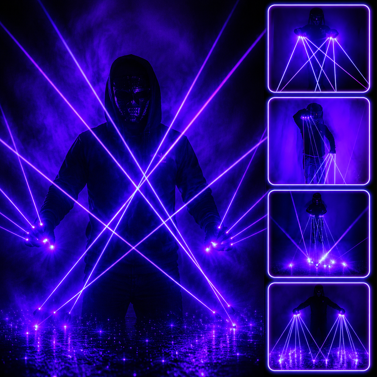 KTVLIGHTS creates stunning light shows using laser gloves-M11
