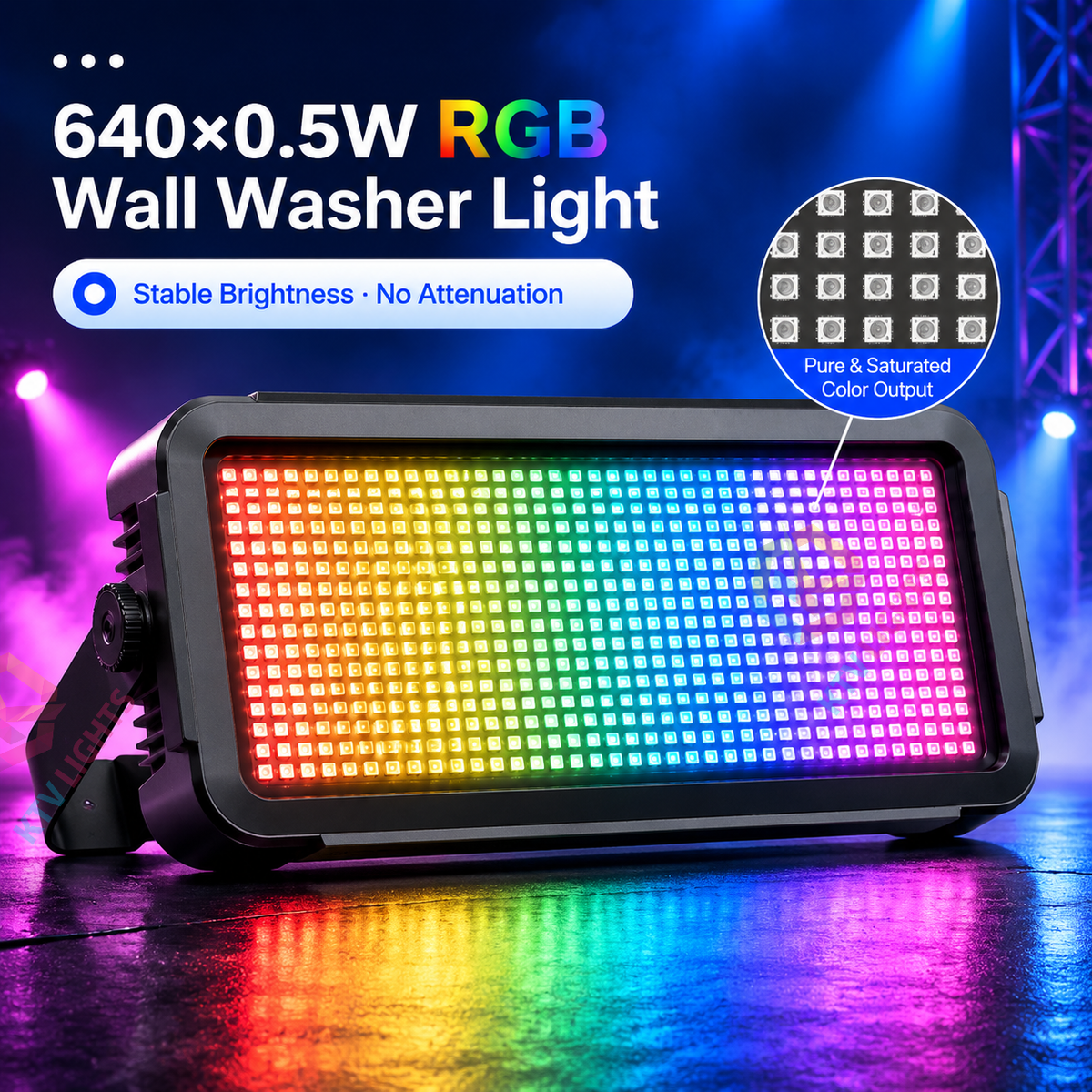 KTVLIGHTS 640LED RGB Pixel Wall Washer Stage Light-X27