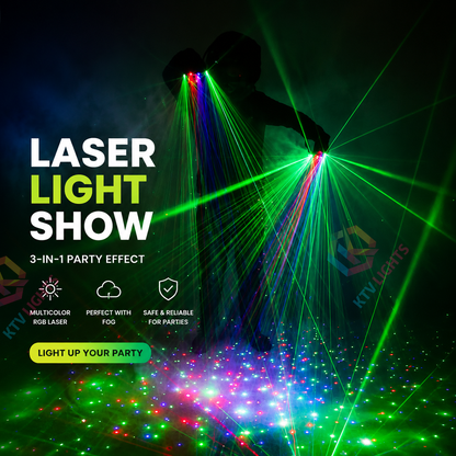 KTVLIGHTS creates stunning light shows using laser gloves-M11