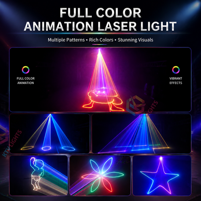 KTVLIGHTS RGB animation laser light suitable for DJ stages and party special effects.-A4