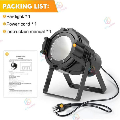 KTVLIGHTS 80W COB LED White/Warm White Stage PAR Spotlight-P39