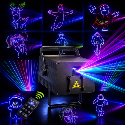 KTVLIGHTS APP Animation Laser Light with Custom Logo & Text Projection-A3