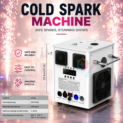 KTVLIGHTS 700W Fireworks fountain machine cold spark machine-H1