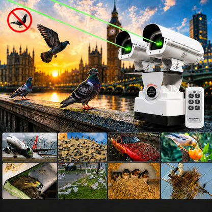 Dual-head programmable professional outdoor bird and animal deterrent laser lights - B29