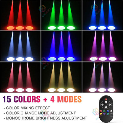 KTVLIGHTS 20W RGBW LED Spotlight for Stage & DJ Lighting-J4