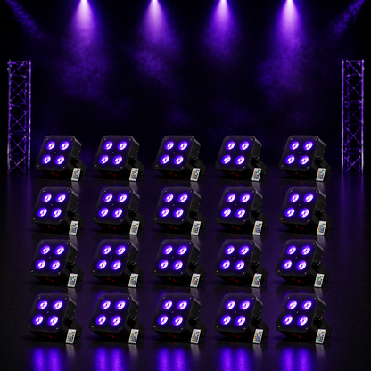 KTVLIGHTS 72W RGBWA UV APP Rechargeable LED PAR Light-P13