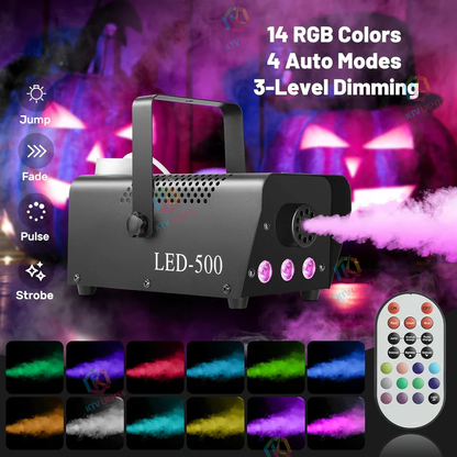 KTVLIGHTS 500W RGB Fog Machine with Remote Control-Y6