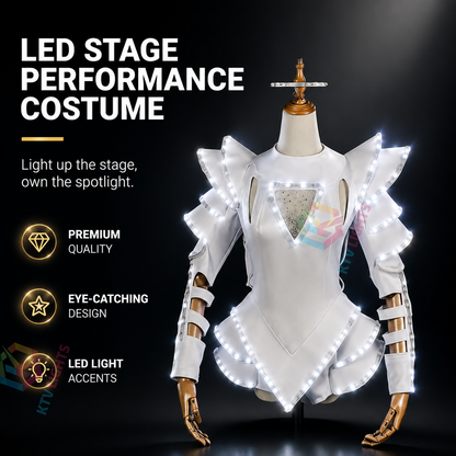 KTVLIGHTS LED Robot Costume for Rave Parties & Stage Shows-M19
