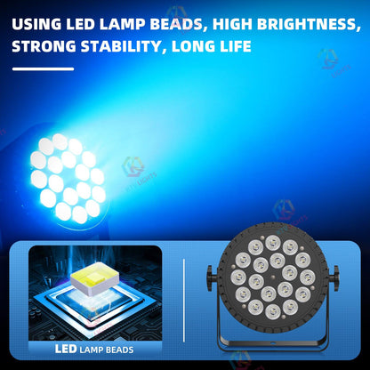 KTVLIGHTS 18-LED RGBW UV 6-in-1 PAR Stage Light-P22