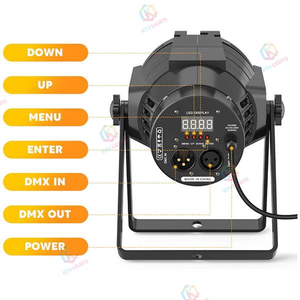 KTVLIGHTS 80W COB LED White/Warm White Stage PAR Spotlight-P39