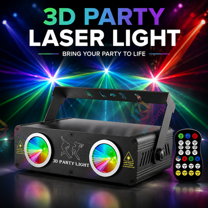KTVLIGHTS RGB 3D Animation Laser Light – DJ Stage Effects – DMX512- A28