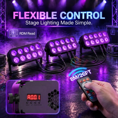 KTVLIGHTS 10x4W RGBW 4-in-1 LED Wall Washer Stage Light-X28