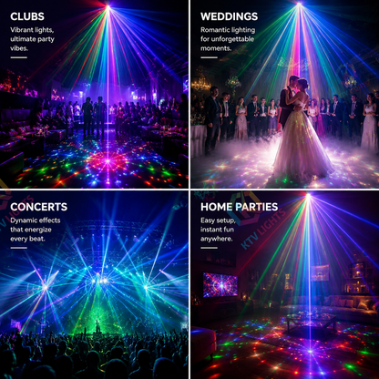 KTVLIGHTS Full-color animated laser light, suitable for DJ parties and nightclubs-A30