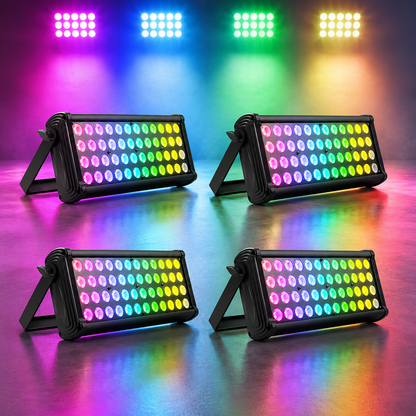 KTVLIGHTS 80W 48-LED RGB 3-in-1 LED Stage Wall Washer Light-X7