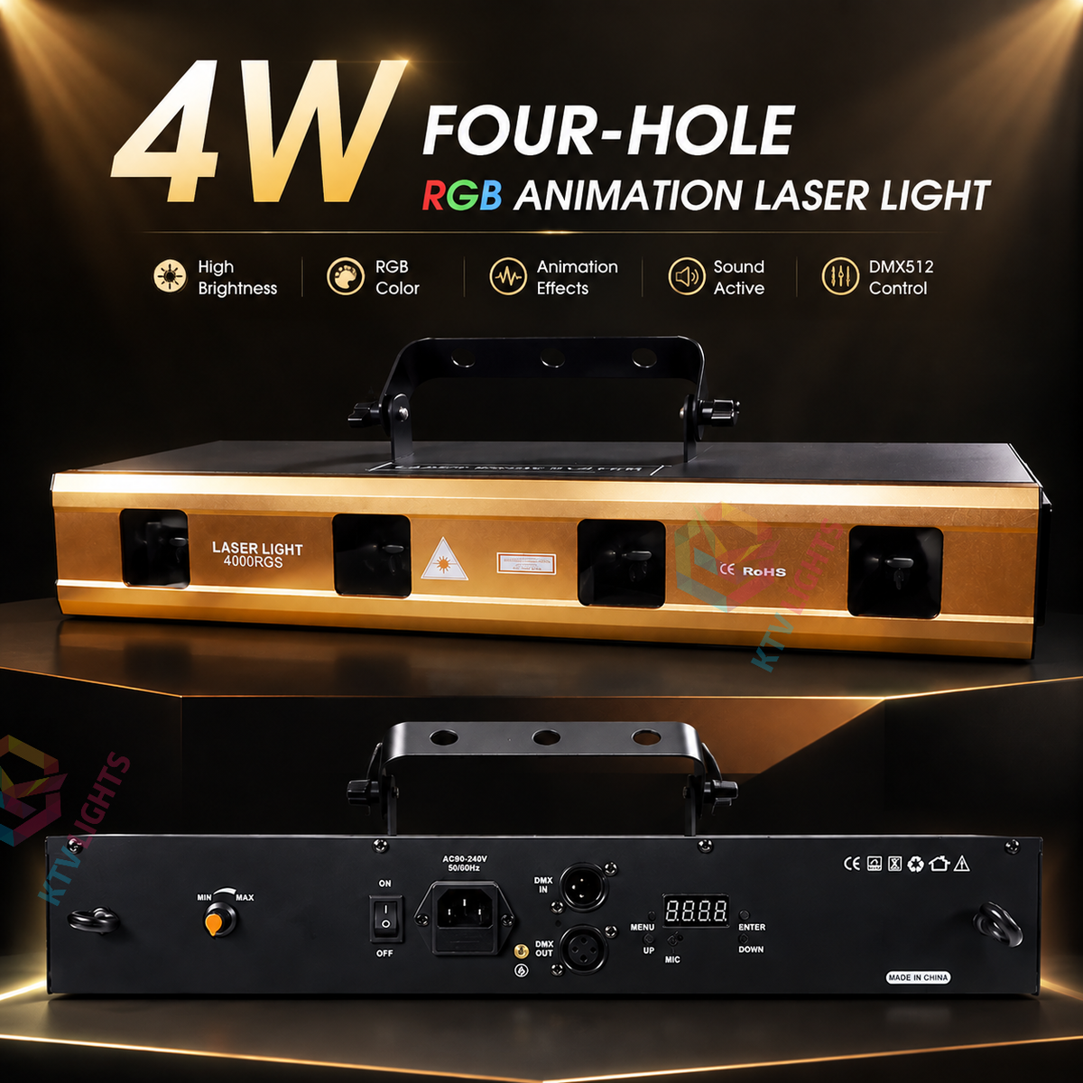 KTVLIGHTS RGB animation laser light suitable for DJ stages and party performances-A22