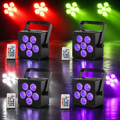 KTVLIGHTS 50W RGBW 6-in-1 Rechargeable Battery LED PAR Light-P49