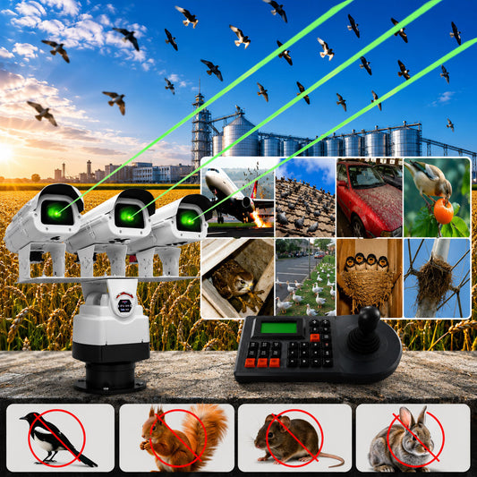 Programmable Three-Head Bird and Animal Repellent Laser Light - B46