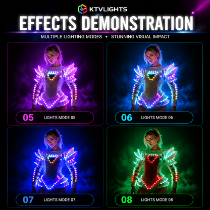 KTVLIGHTS LED Robot Costume for Rave Parties & Stage Shows-M19