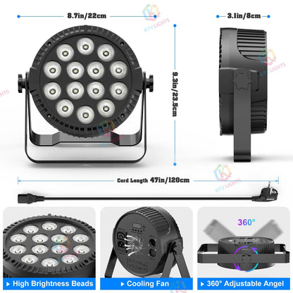 KTVLIGHTS 80W RGBW 4-in-1 LED PAR Stage Light-P2