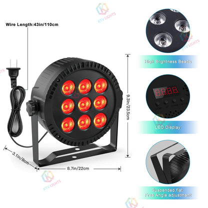 KTVLIGHTS 90W RGBW 4-in-1 LED Stage Effect Light-P14