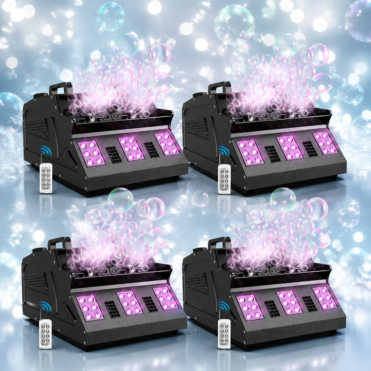 KTVLIGHTS 1500W LED RGB Smoke Bubble Machine with Remote Control-Y5