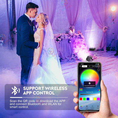 KTVLIGHTS 72W RGBWA UV APP Rechargeable LED PAR Light-P13