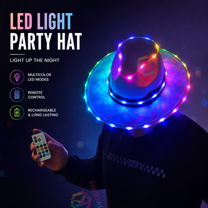 KTVLIGHTS LED Light Up Hat for Party, Rave & Festival Events-M6