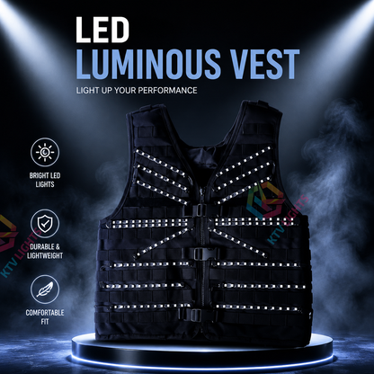 KTVLIGHTS Colorful LED Vest for Rave Parties & DJ Events-M42