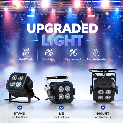 KTVLIGHTS 4x8W RGBW 4-in-1 LED PAR Stage Light-P37