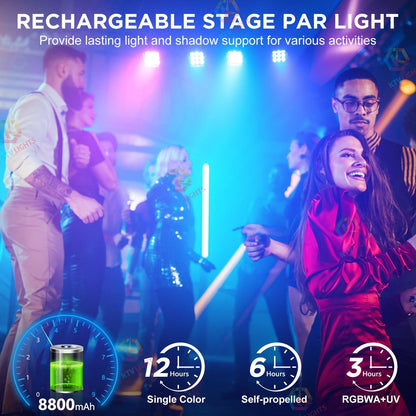KTVLIGHTS 9x18W RGBW UV APP Waterproof LED PAR Light-P6