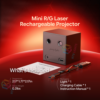 Mini RGB Laser Party Light USB Rechargeable Projector-B52