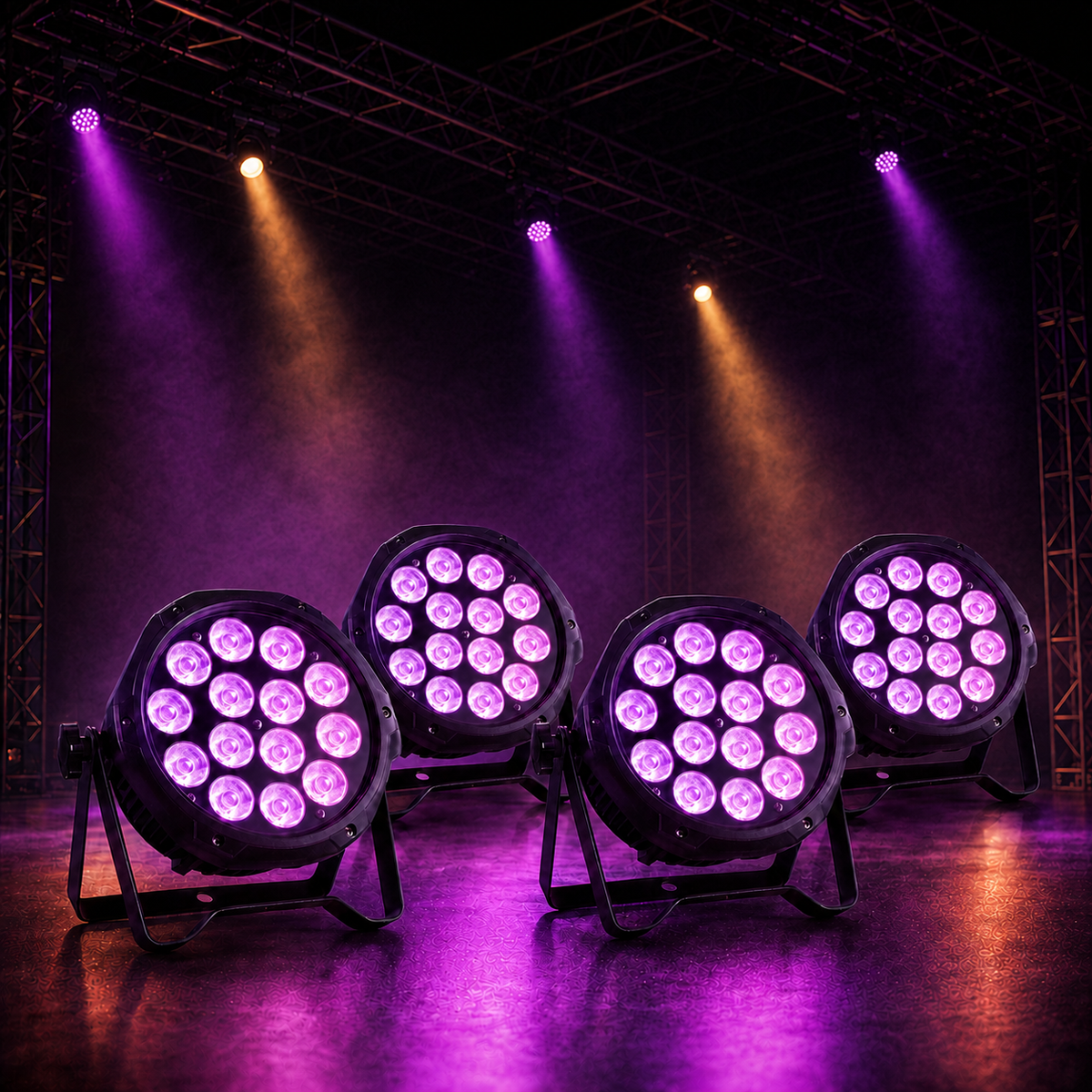 KTVLIGHTS 4-in-1 RGBW Silent LED Party PAR Light-P59